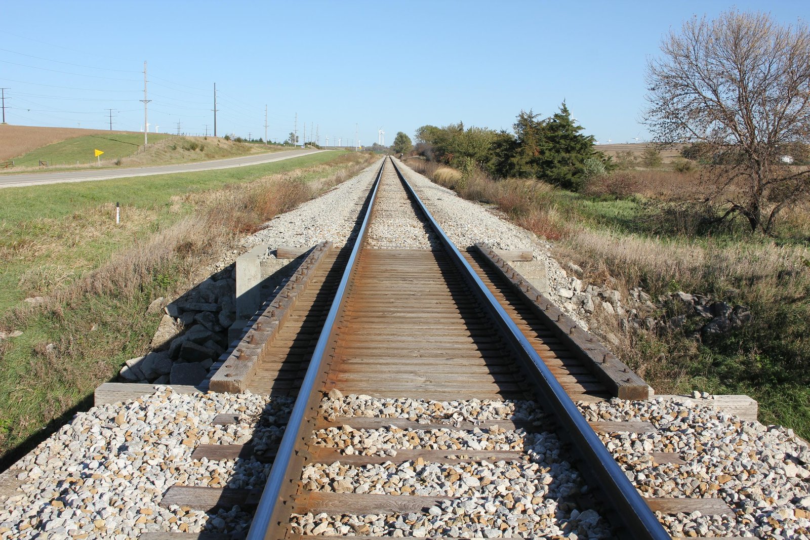 Looking east